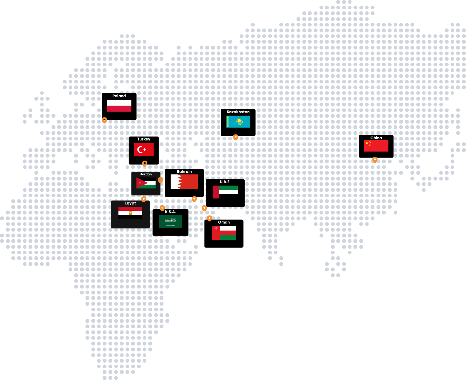 TruKKer global freight logistics network map showing international presence