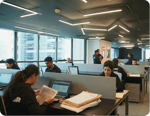 TruKKer team members collaborating and growing professionally in a technology-driven logistics environment