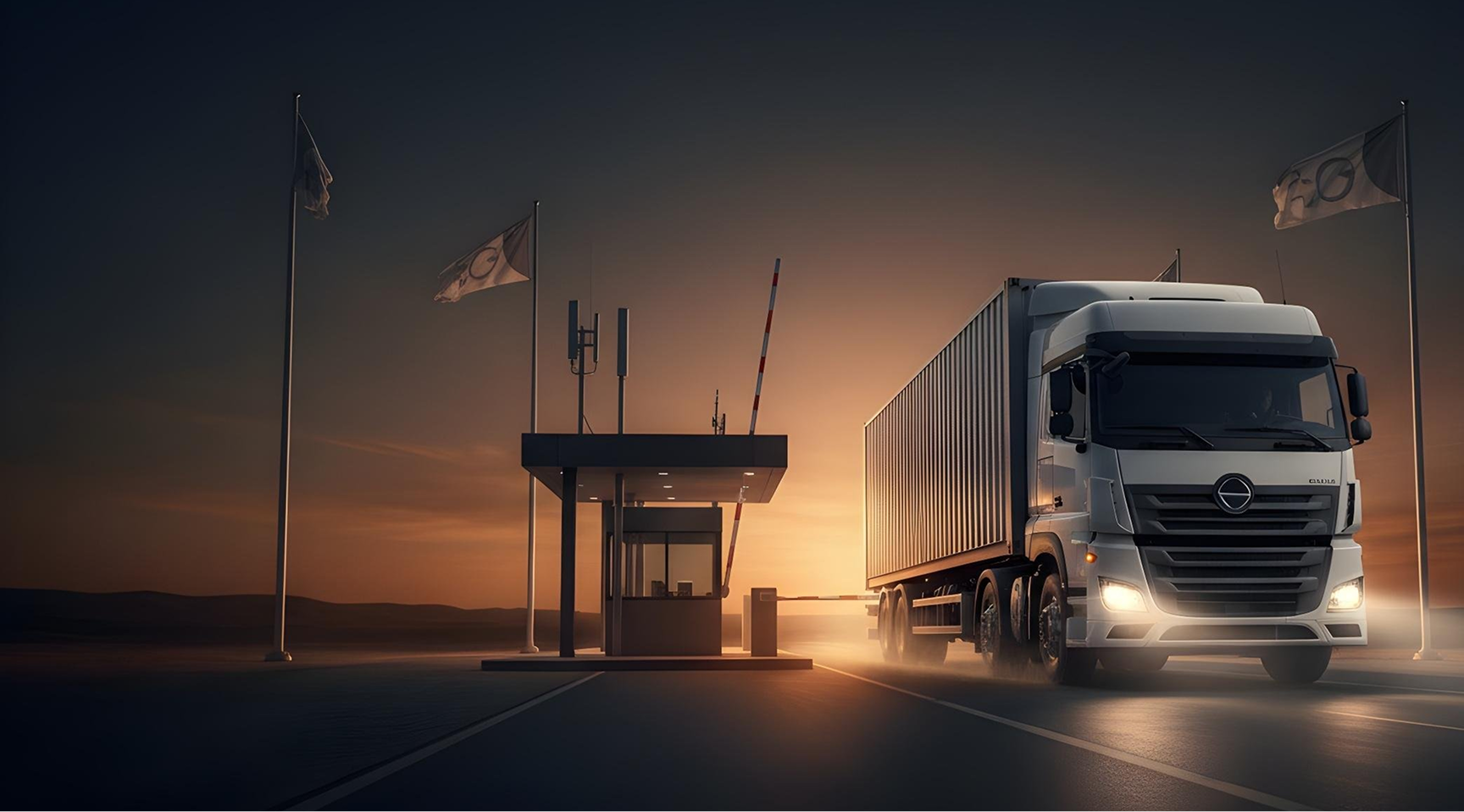 Freight trucks and logistics operations managed through TruKKer shipper platform