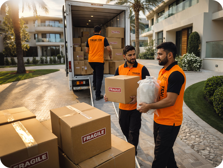 Logisty home moving service in Dubai by TruKKer with RTA partnership