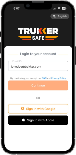 Step 1: Log in securely - left screen